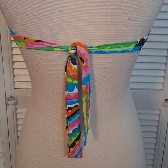 Trina Turk bandeau tropical bikini top sz small *k - Picture 4 of 7